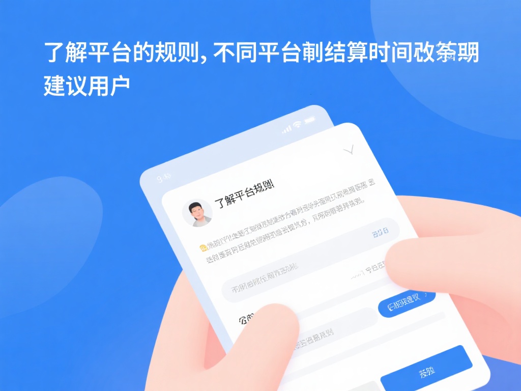 了解平台规则：不同平台对于结算时间有明确规定，建议